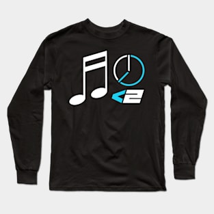 Music Less Than Two Minutes Icon Long Sleeve T-Shirt